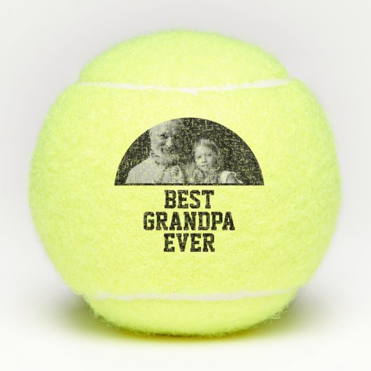 Beste opa ooit foto kerstcadeau cadeau tennisballen (Voorkant)
