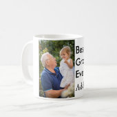 Beste opa ooit foto naam klassiek elegant koffiemok (Voorkant links)