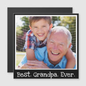 Beste opa ooit Foto op maat gemaakt zwart magneet  (Voorkant / Achterkant)