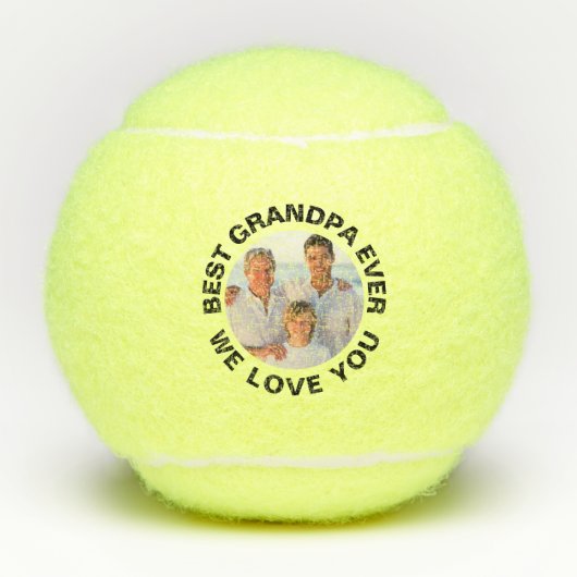 Beste opa ooit - Foto op maat Tennisballen (Voorkant)