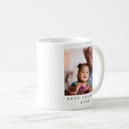 Beste opa ooit foto op persoonlijke titel koffiemok (Voorkant rechts)