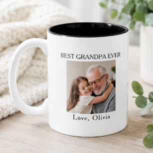 Beste Opa Ooit Foto Tweekleurige Koffiemok
