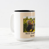 Beste opa ooit foto Two Tone koffie Mok (Voorkant links)