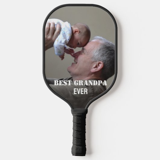 Beste opa ooit fotocollage Creëer uw eigen Pickleball Paddle (Achterkant)