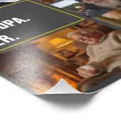 Beste Opa Ooit Fotocollage en Aangepaste Tekst Foto Afdruk (Hoek)