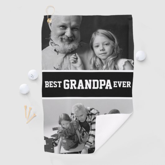 Beste opa ooit Fotokerstfeestdag Golfhanddoek (Insitu)