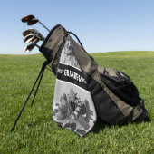 Beste opa ooit Fotokerstfeestdag Golfhanddoek (Groen)