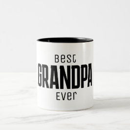 Beste Opa Ooit Gepersonaliseerd Schrift Tweekleurige Koffiemok