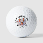 Beste opa ooit - Gepersonaliseerde foto Golfballen (Voorkant)