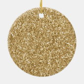 Beste Opa Ooit Gepersonaliseerde Gouden Glitter Keramisch Ornament (Achterkant)