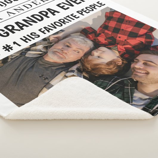 Beste opa ooit gepersonaliseerde krantenfoto sherpa deken (3/4)