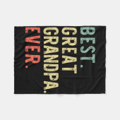 Beste Opa ooit Grappige Retro Vintage Fleece Deken (Voorkant (Horizontaal))