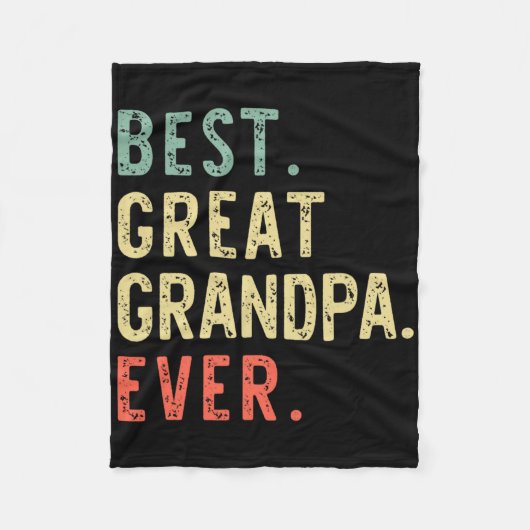Beste Opa ooit Grappige Retro Vintage Fleece Deken (Voorkant)