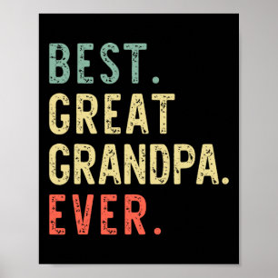 Beste Opa ooit Grappige Retro Vintage Poster