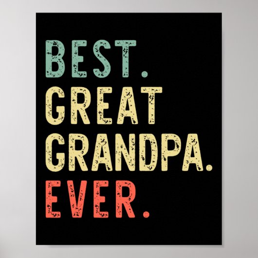 Beste Opa ooit Grappige Retro Vintage Poster (Voorkant)