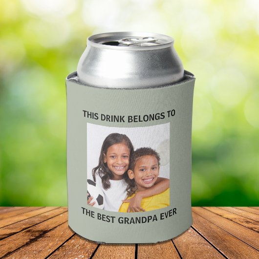 Beste Opa Ooit Groene Foto Blikjeskoeler