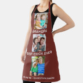 Beste Opa Ooit Grootkinderen 3 Foto Collage Maroon Schort (Insitu)