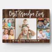 Beste Opa Ooit Grootkinderen 5 Foto Rustiek Hout Fotoplaat (voorkant)