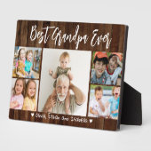 Beste Opa Ooit Grootkinderen 5 Foto Rustiek Hout Fotoplaat (Zijkant)