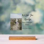 Beste Opa Ooit Grootouders Foto Cadeaus Classic Acryl Bord (Neutraal)