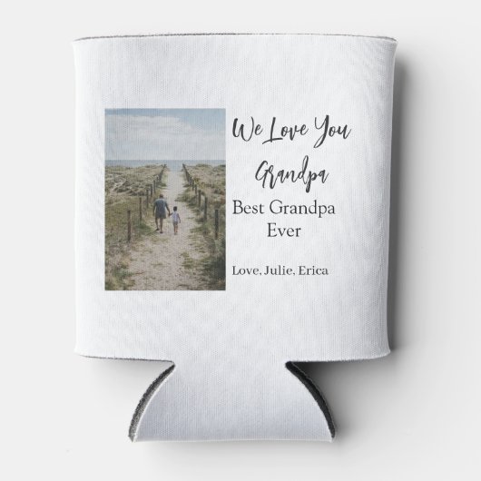 Beste Opa Ooit Grootouders Foto Cadeaus Classic Blikjeskoeler (Voorkant)