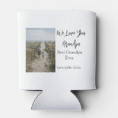 Beste Opa Ooit Grootouders Foto Cadeaus Classic Blikjeskoeler (Achterkant)