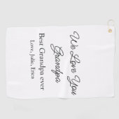 Beste Opa Ooit Grootouders Foto Cadeaus Classic Golfhanddoek (Horizontaal)