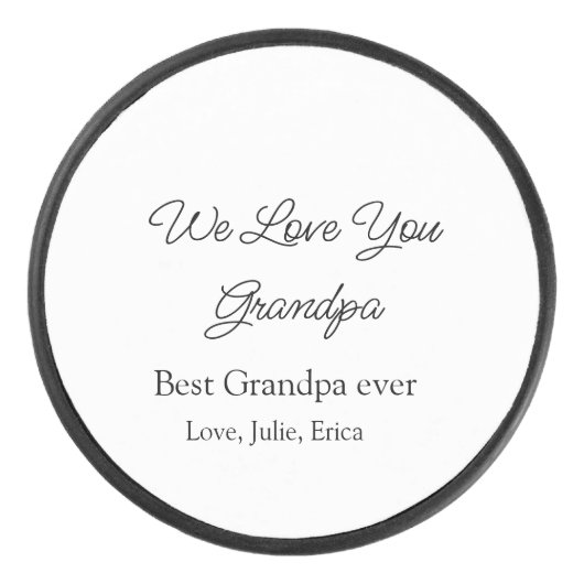 Beste Opa Ooit Grootouders Foto Cadeaus Classic Hockey Puck (Voorkant)