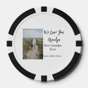 Beste Opa Ooit Grootouders Foto Cadeaus Classic Poker Chips