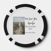 Beste Opa Ooit Grootouders Foto Cadeaus Classic Poker Chips (Achterkant)