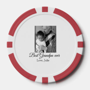 Beste Opa Ooit Grootouders Foto Cadeaus Classic Poker Chips