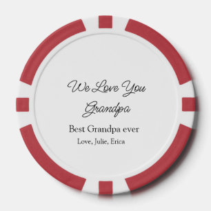 Beste Opa Ooit Grootouders Foto Cadeaus Classic Poker Chips