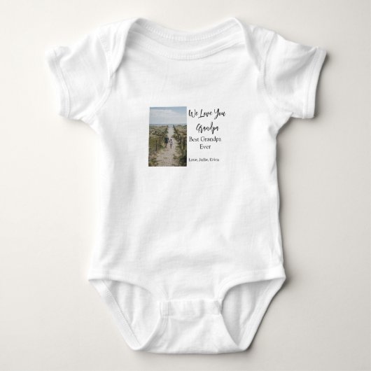 Beste Opa Ooit Grootouders Foto Cadeaus Classic Romper (Voorkant)