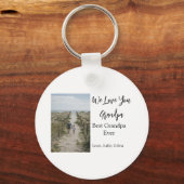 Beste Opa Ooit Grootouders Foto Cadeaus Classic Sleutelhanger (Achterkant)