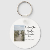 Beste Opa Ooit Grootouders Foto Cadeaus Classic Sleutelhanger (Achterkant)