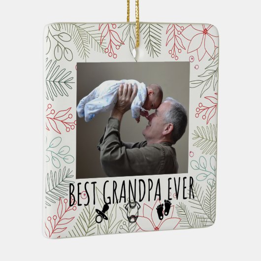 Beste opa ooit grootouders keramisch ornament (Rechts)