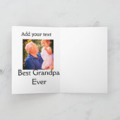 Beste opa ooit grootvader foto naam cadeaus tekst kaart (Binnen)