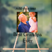 Beste opa ooit grootvader foto naam geschenken tek acryl bord (Neutraal)