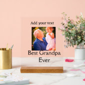 Beste opa ooit grootvader foto naam geschenken tek acryl bord (Huwelijk)