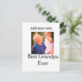 Beste opa ooit grootvader foto naam geschenken tek briefkaart (Staand voorkant)