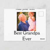 Beste opa ooit grootvader foto naam geschenken tek briefkaart (Achterkant)