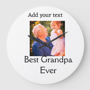 Beste opa ooit grootvader foto naam geschenken tek grote klok