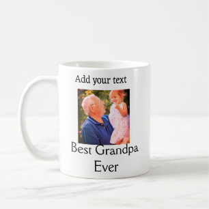 Beste opa ooit grootvader foto naam geschenken tek koffiemok