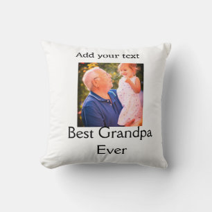 Beste opa ooit grootvader foto naam geschenken tek kussen