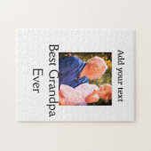 Beste opa ooit grootvader foto naam geschenken tek legpuzzel (Horizontaal)