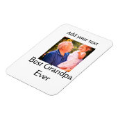 Beste opa ooit grootvader foto naam geschenken tek magneet (Linkerzijde)