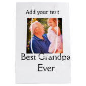 Beste opa ooit grootvader foto naam geschenken tek medium cadeauzakje (Achterkant)