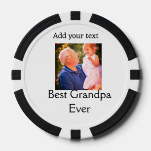 Beste opa ooit grootvader foto naam geschenken tek poker chips