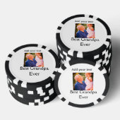 Beste opa ooit grootvader foto naam geschenken tek poker chips (Opstapeling)