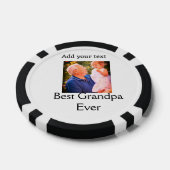 Beste opa ooit grootvader foto naam geschenken tek poker chips (Enkel)